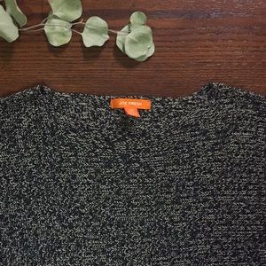 Black and white knit sweater